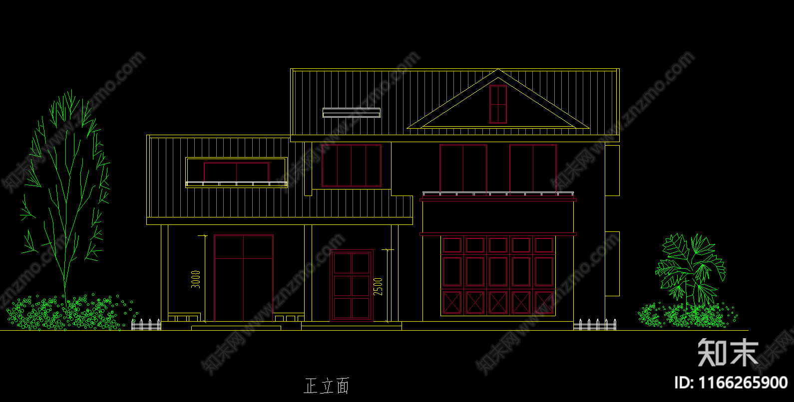 现代别墅建筑施工图下载【ID:1166265900】