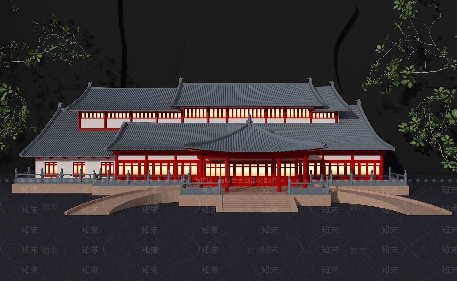 中式古建3D模型下载【ID:1166267707】_知末3d模型网