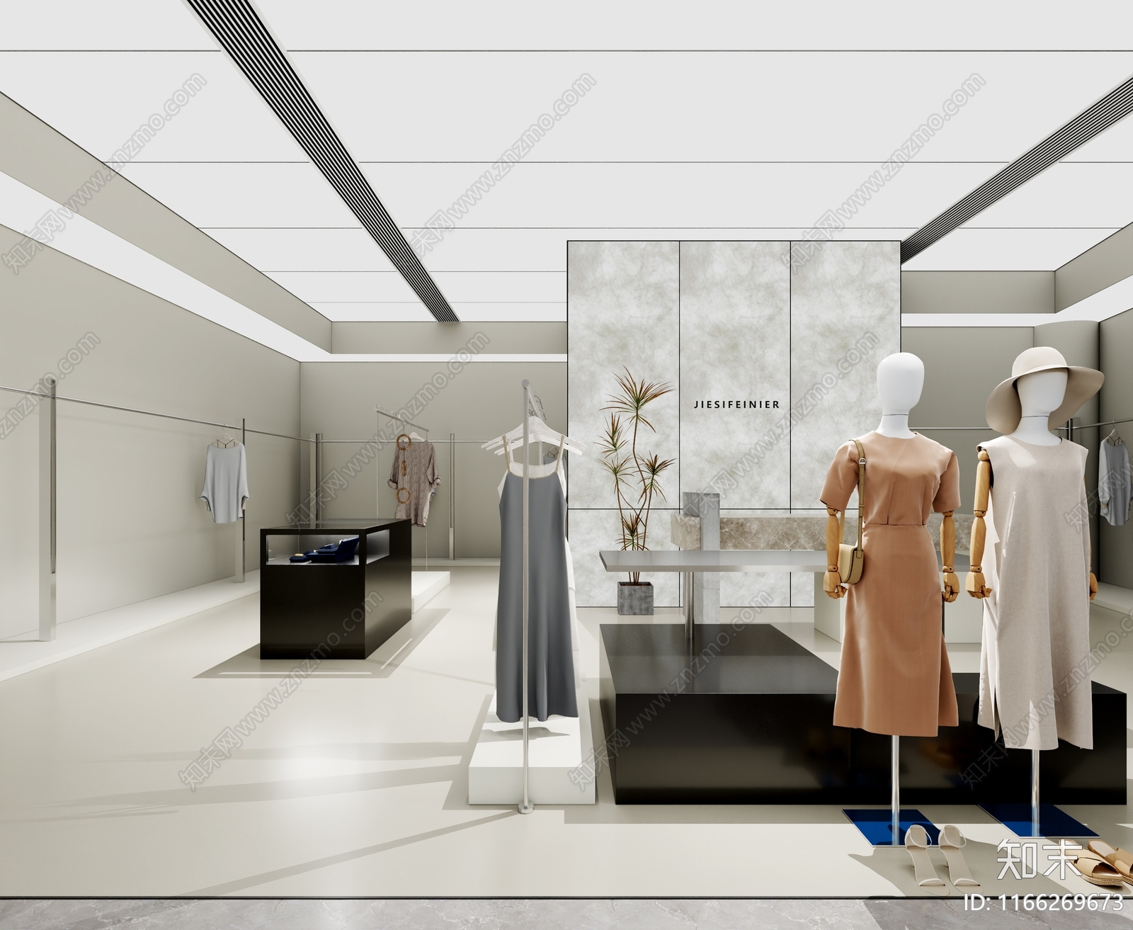 现代服装店3D模型下载【ID:1166269673】