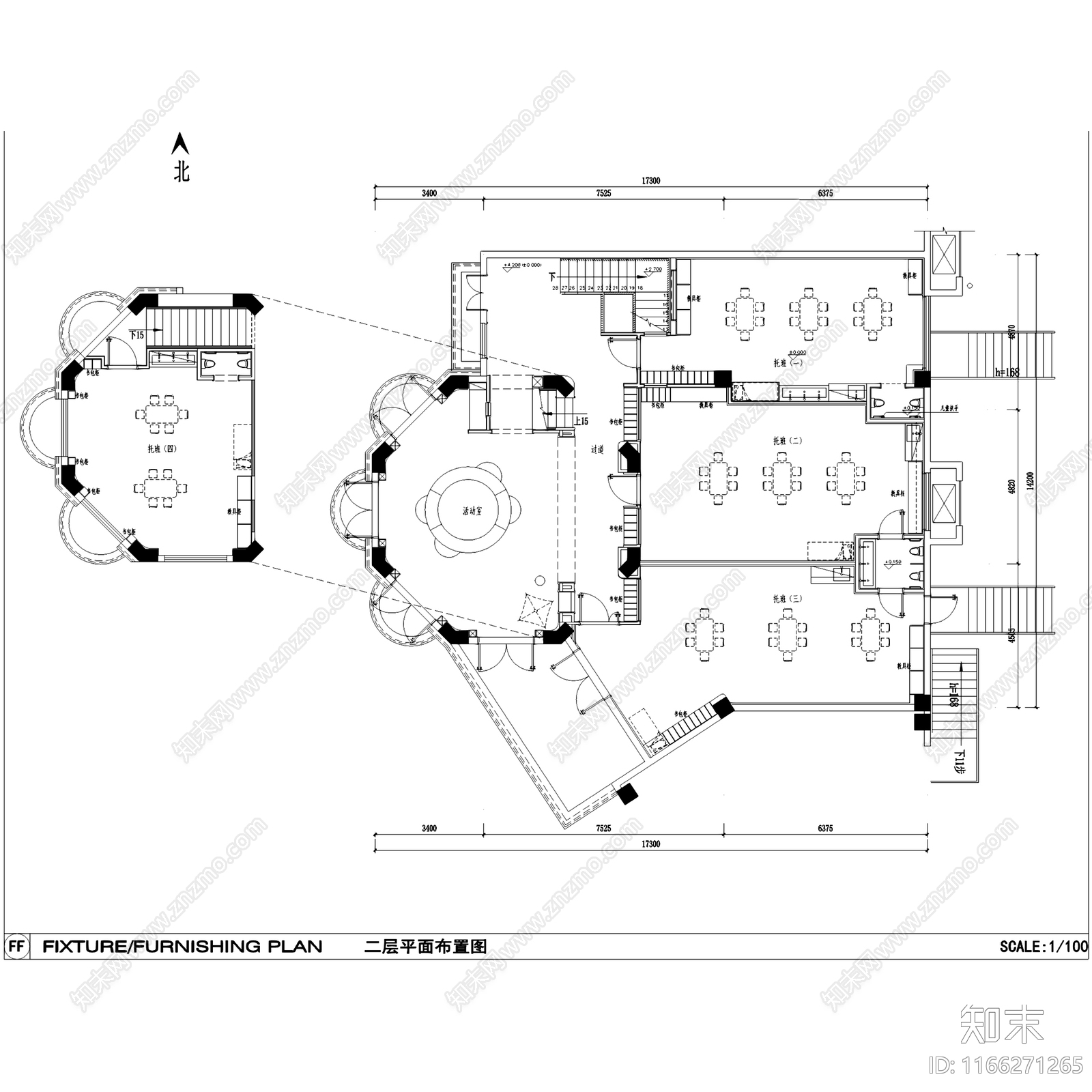 现代培训中心cad施工图下载【ID:1166271265】