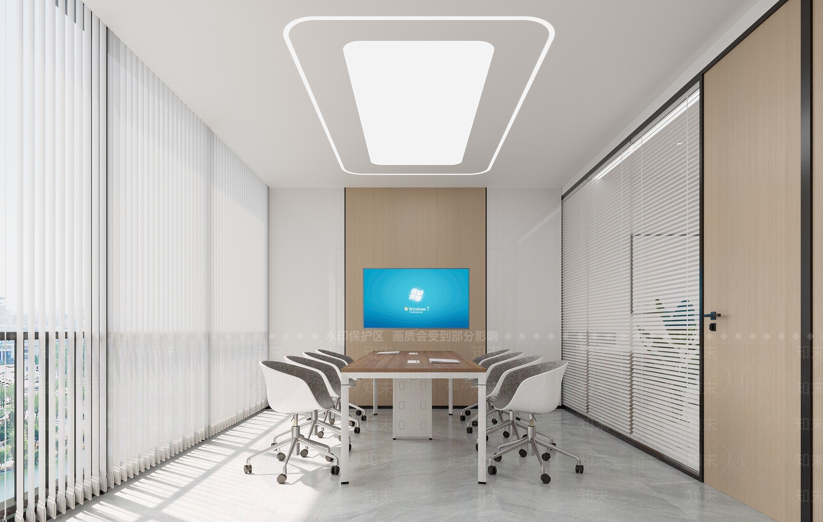 现代会议室3D模型下载【ID:1166271590】