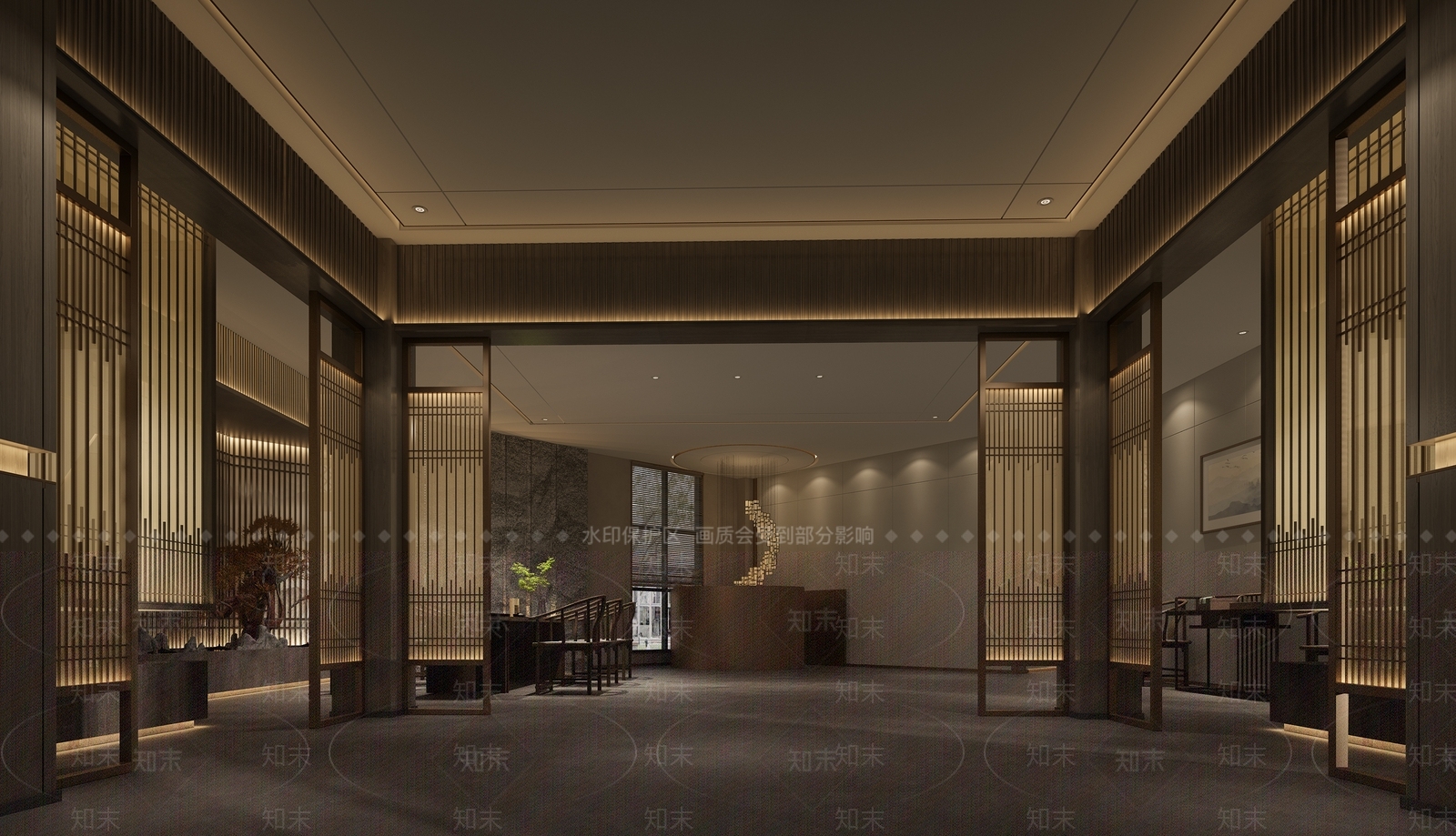 新中式中式其他娱乐空间3D模型下载【ID:1166277765】
