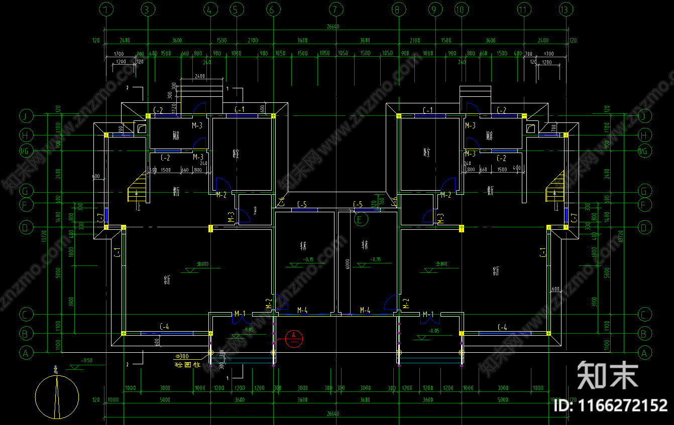 现代别墅建筑施工图下载【ID:1166272152】