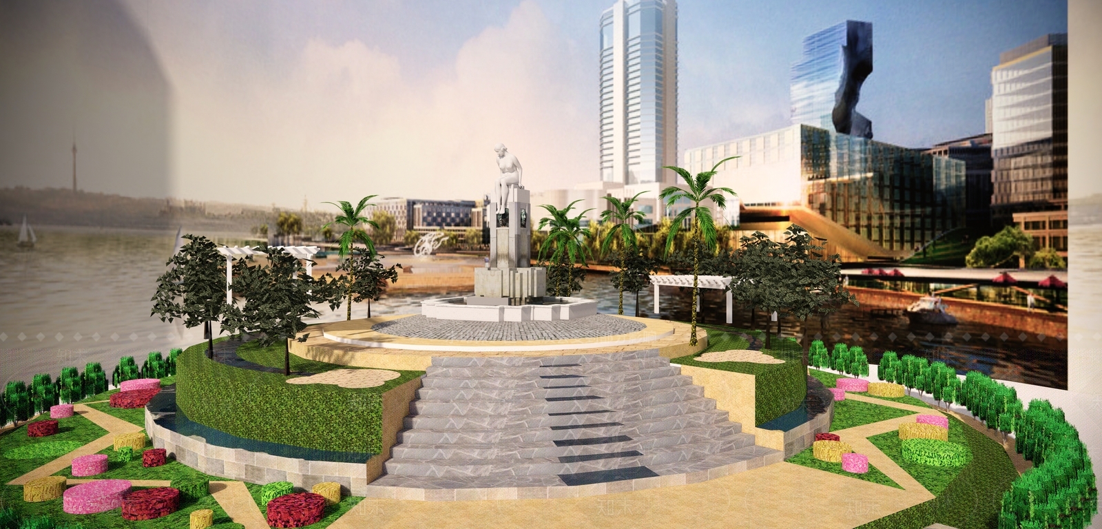 现代欧式雕塑小品SU模型下载【ID:1166275778】