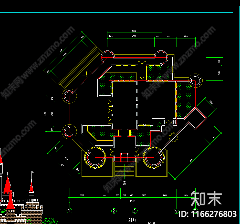 现代法式其他商业建筑cad施工图下载【ID:1166276803】