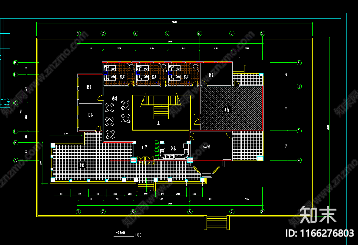 现代法式其他商业建筑cad施工图下载【ID:1166276803】