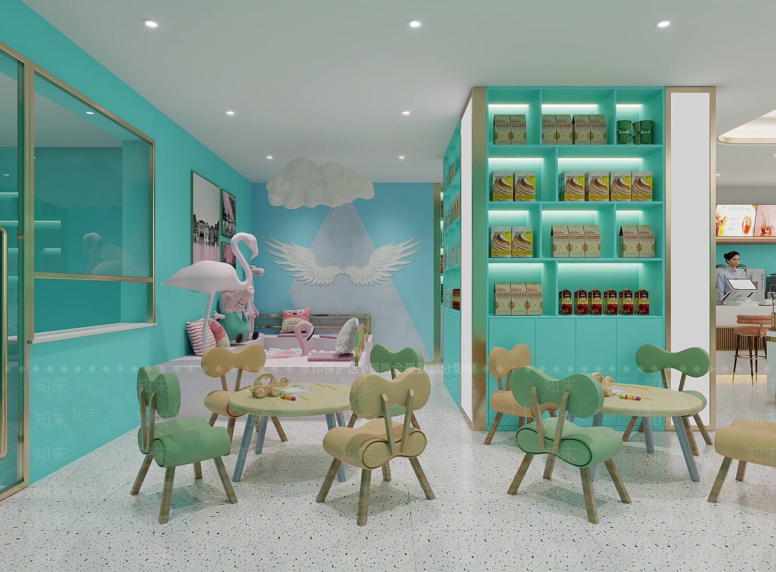 现代甜品面包店3D模型下载【ID:1166289015】