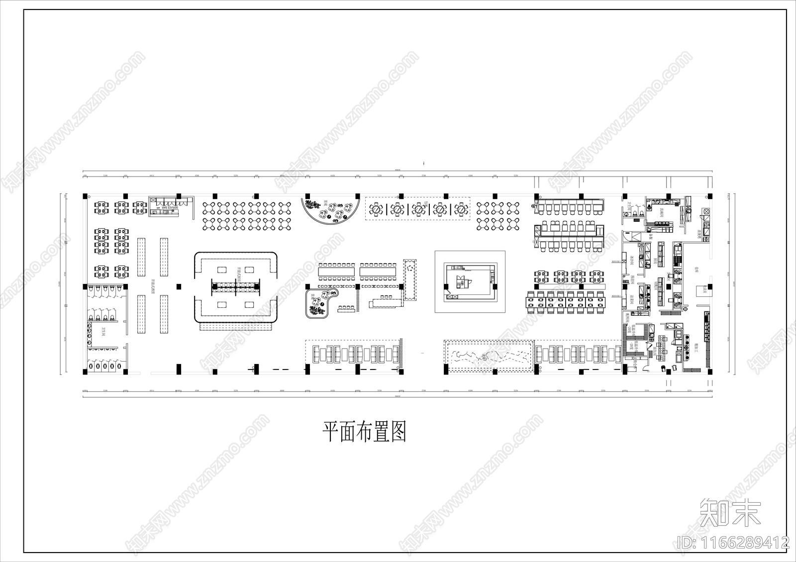 现代快餐店cad施工图下载【ID:1166289412】