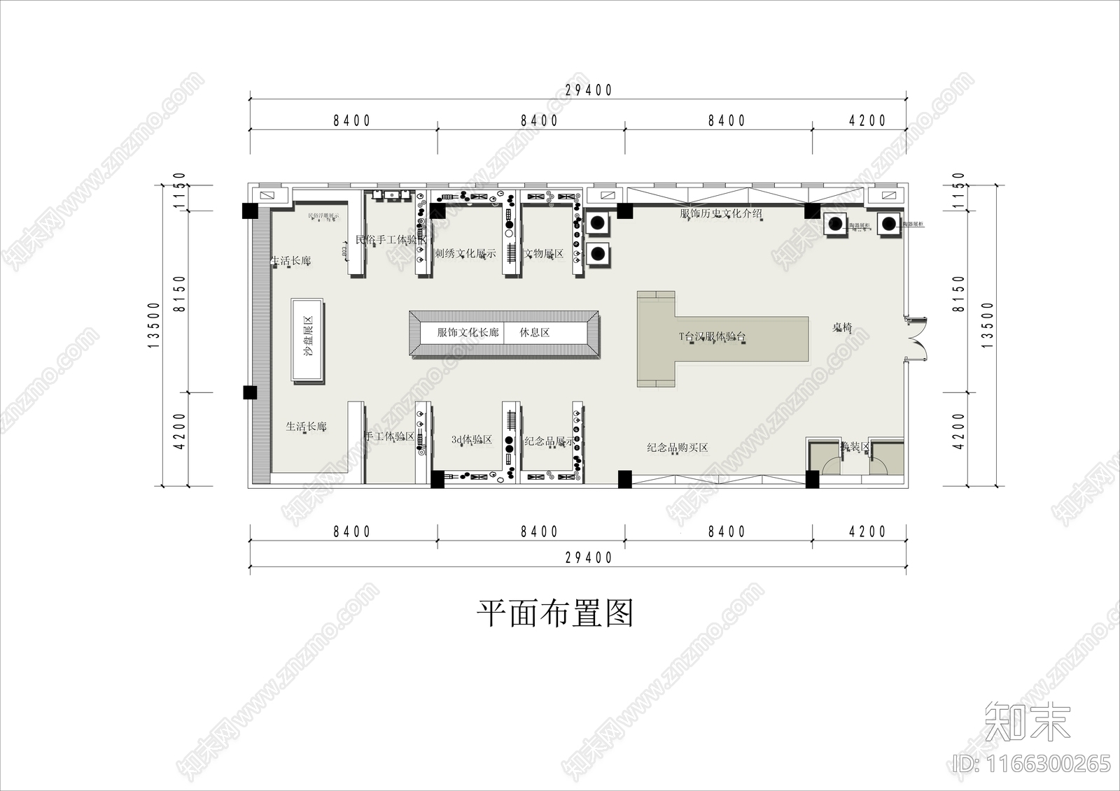 新中式其他文化空间cad施工图下载【ID:1166300265】