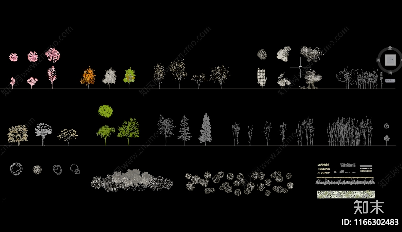 现代树施工图下载【ID:1166302483】
