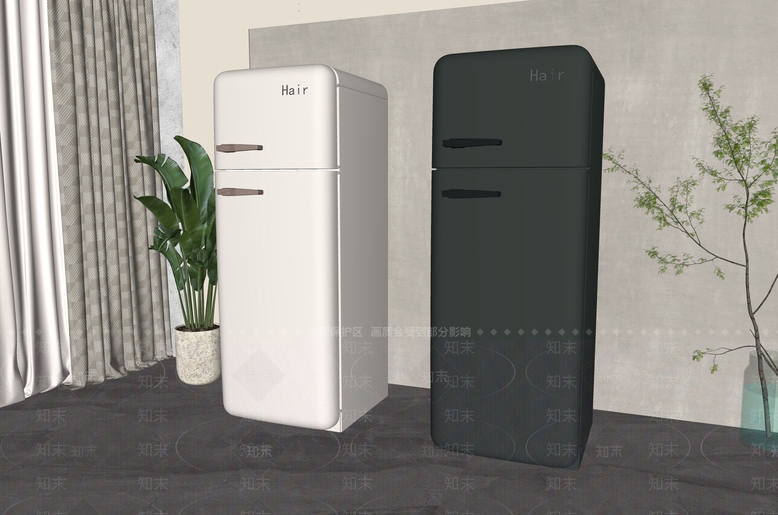 冰箱SU模型下载【ID:1166303493】