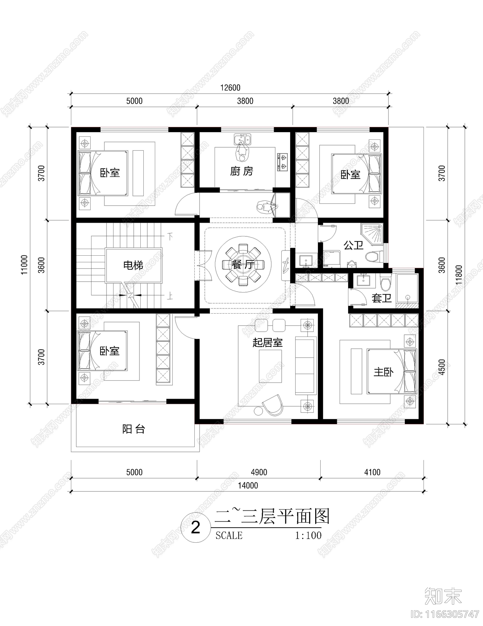 新中式现代别墅建筑施工图下载【ID:1166305747】