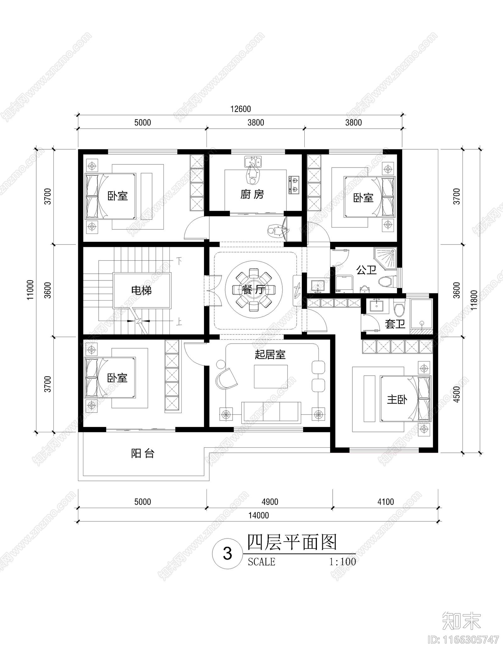 新中式现代别墅建筑施工图下载【ID:1166305747】