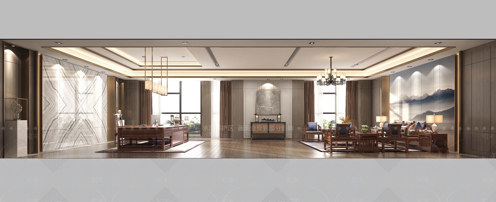 新中式中式接待室3D模型下载【ID:1166307906】