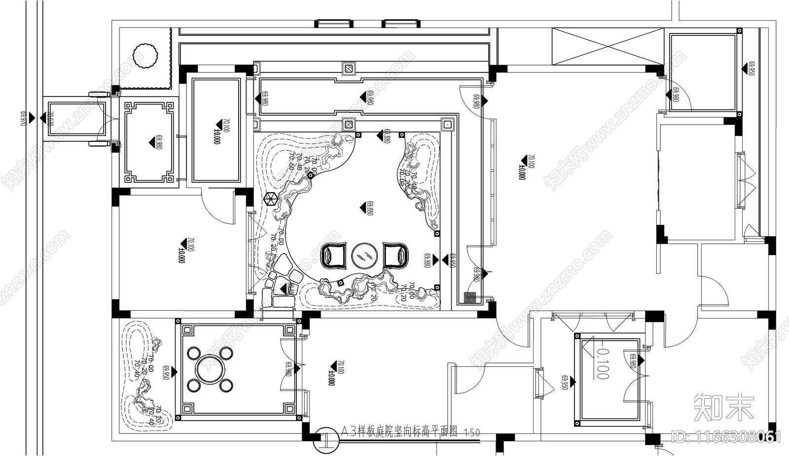 新中式庭院施工图下载【ID:1166308061】