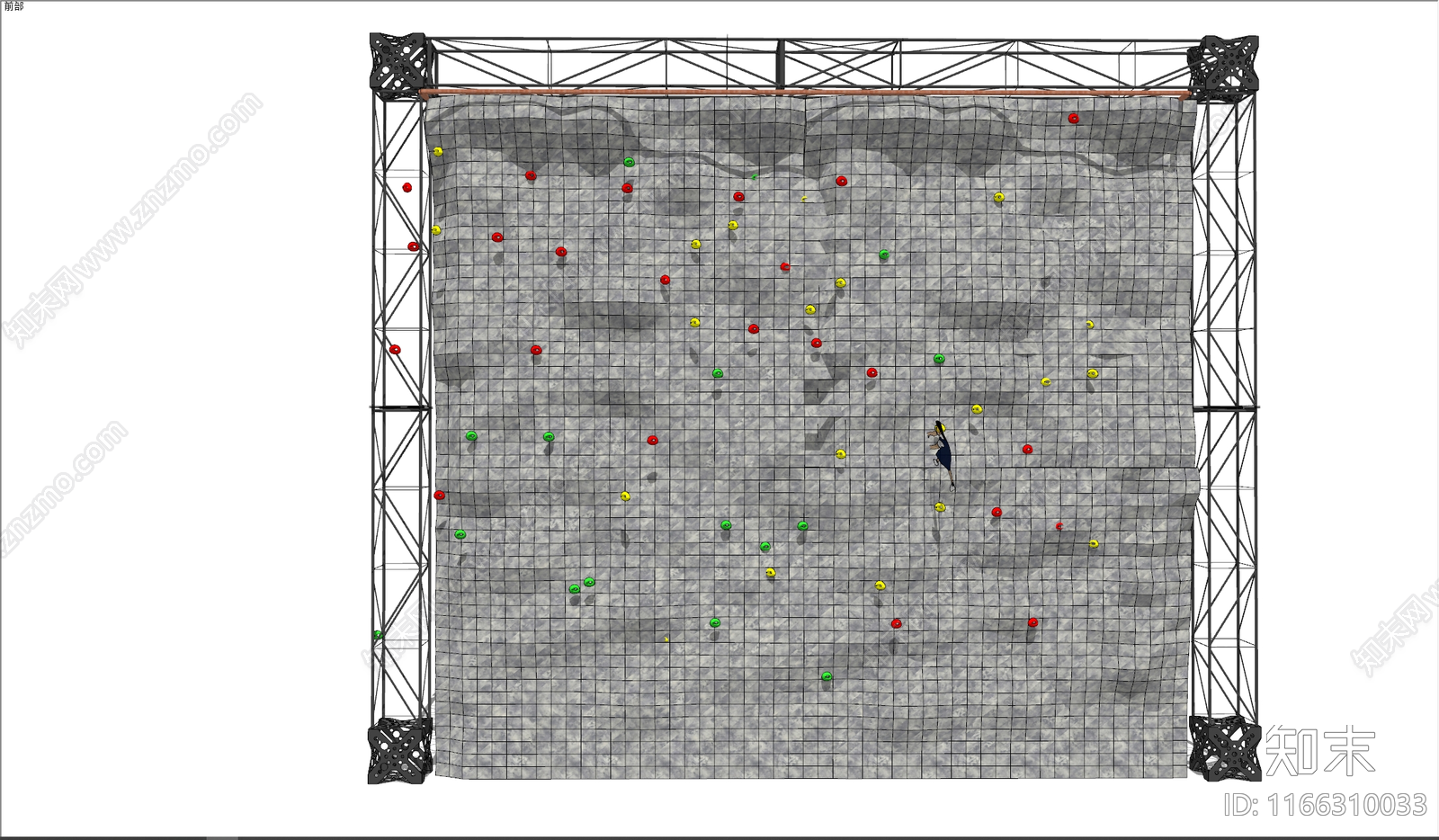 攀岩墙SU模型下载【ID:1166310033】