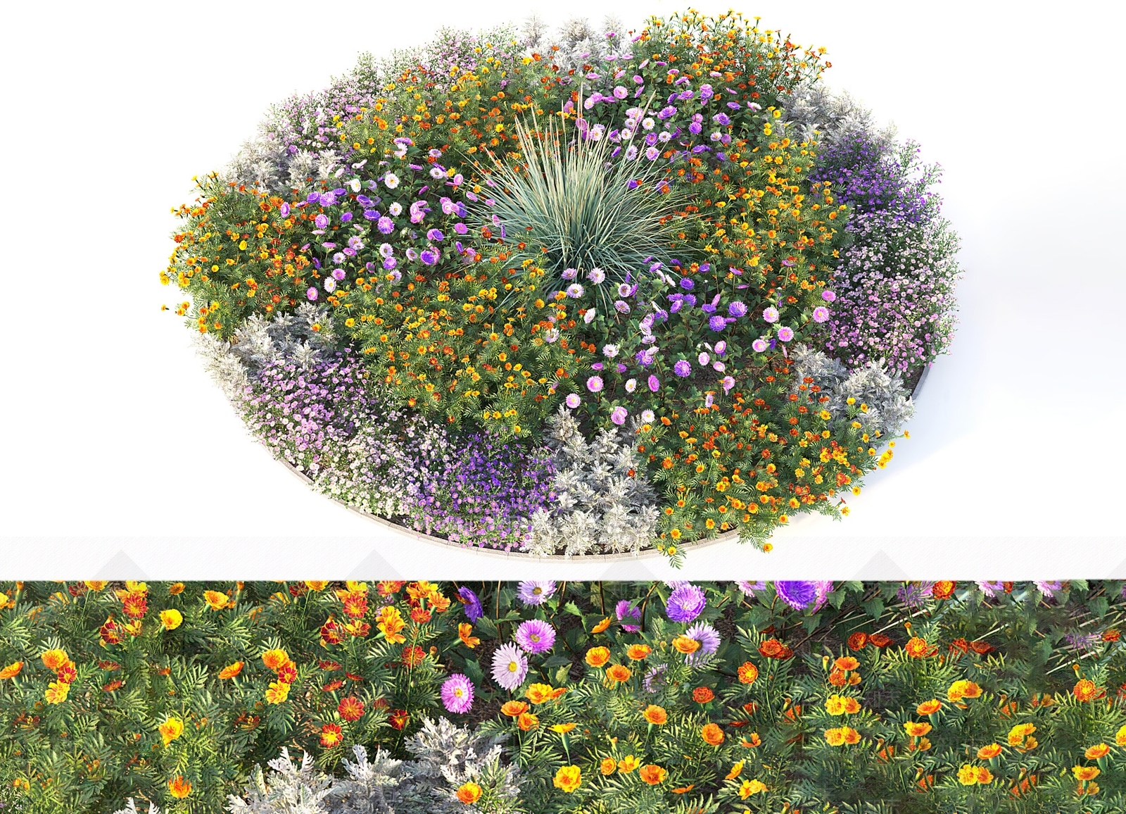 花坛3D模型下载【ID:1166310804】