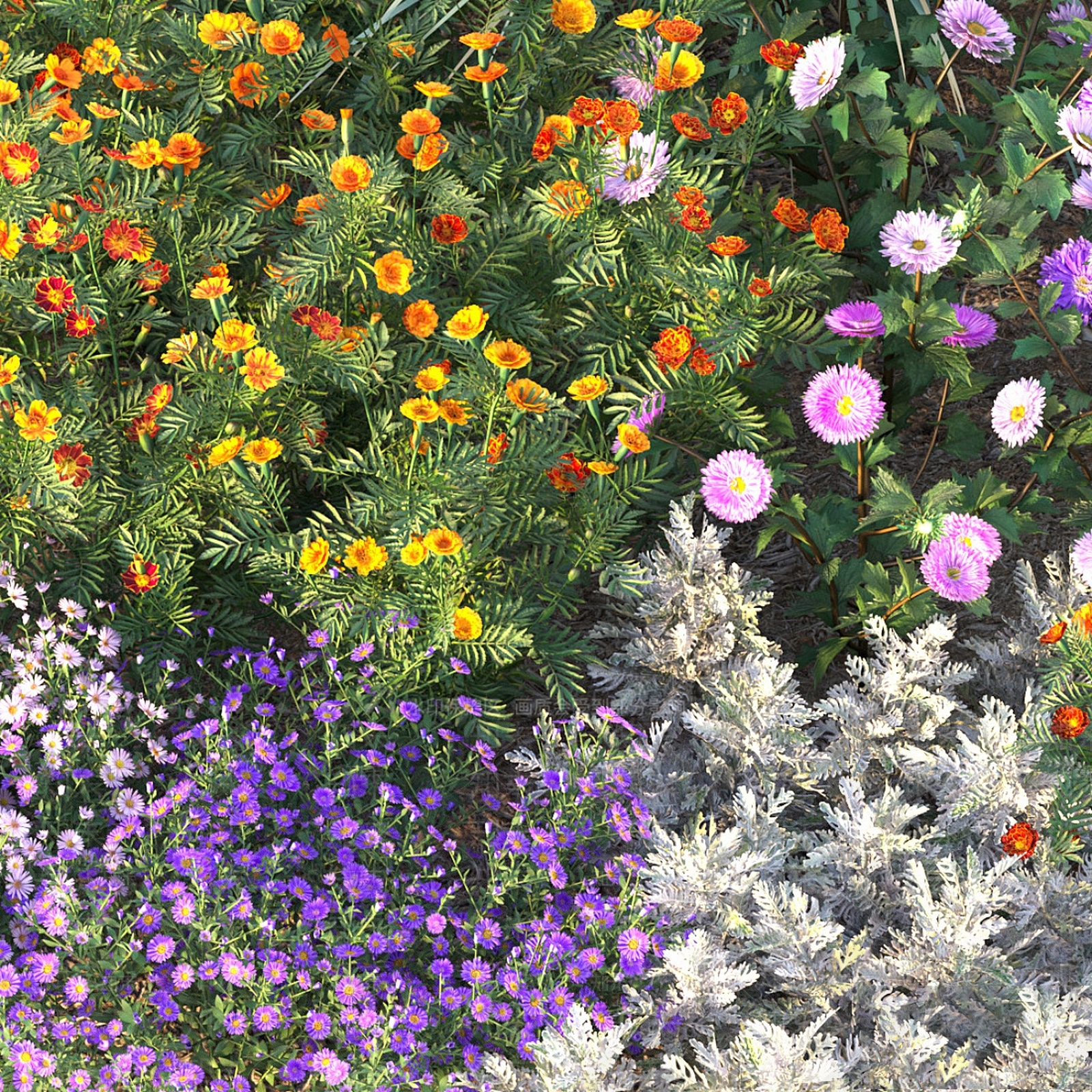 花坛3D模型下载【ID:1166310804】