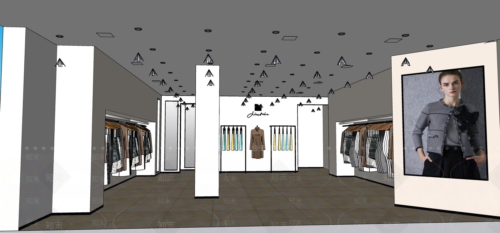 现代服装店SU模型下载【ID:1166311376】