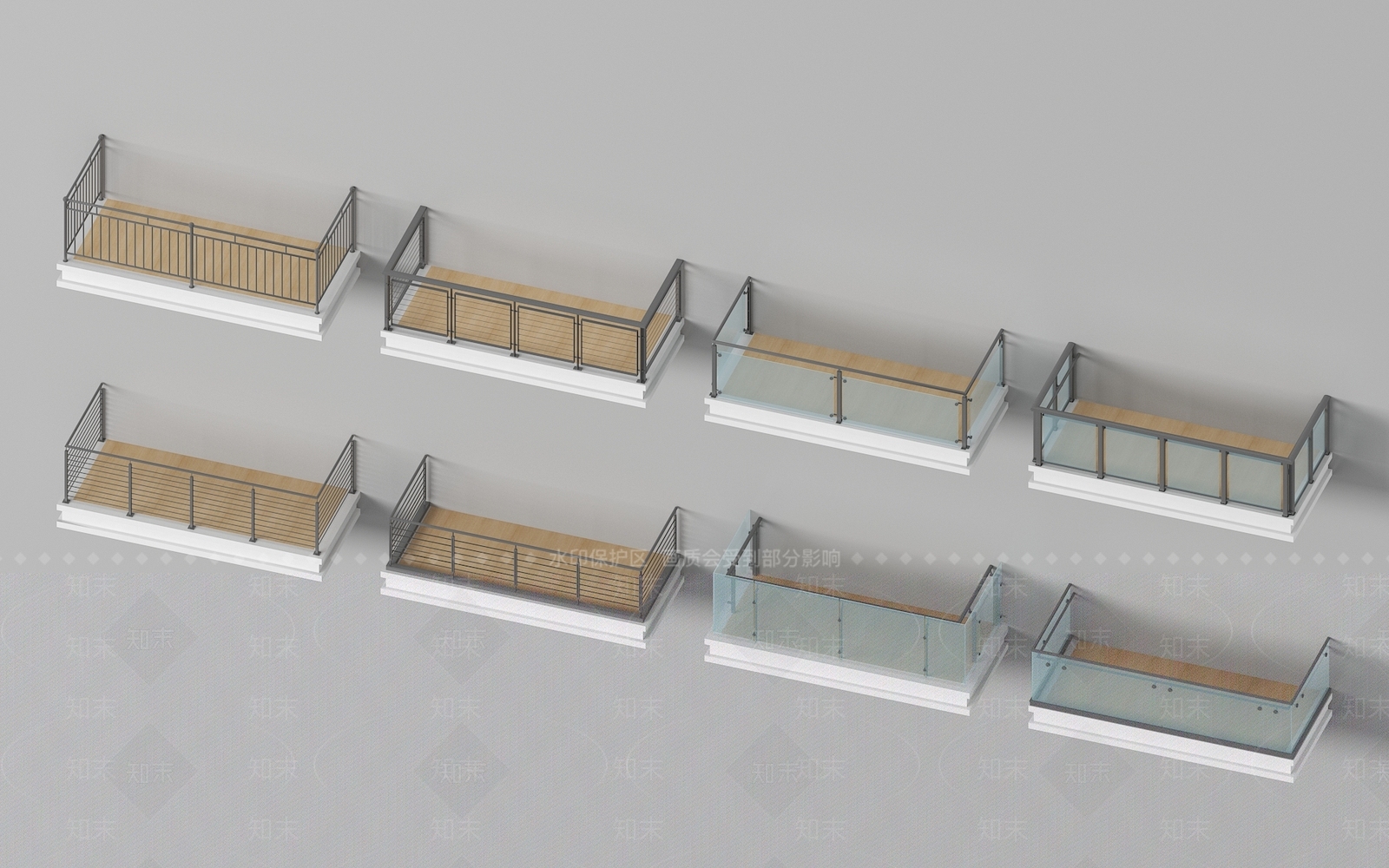 现代阳台3D模型下载【ID:1166314727】