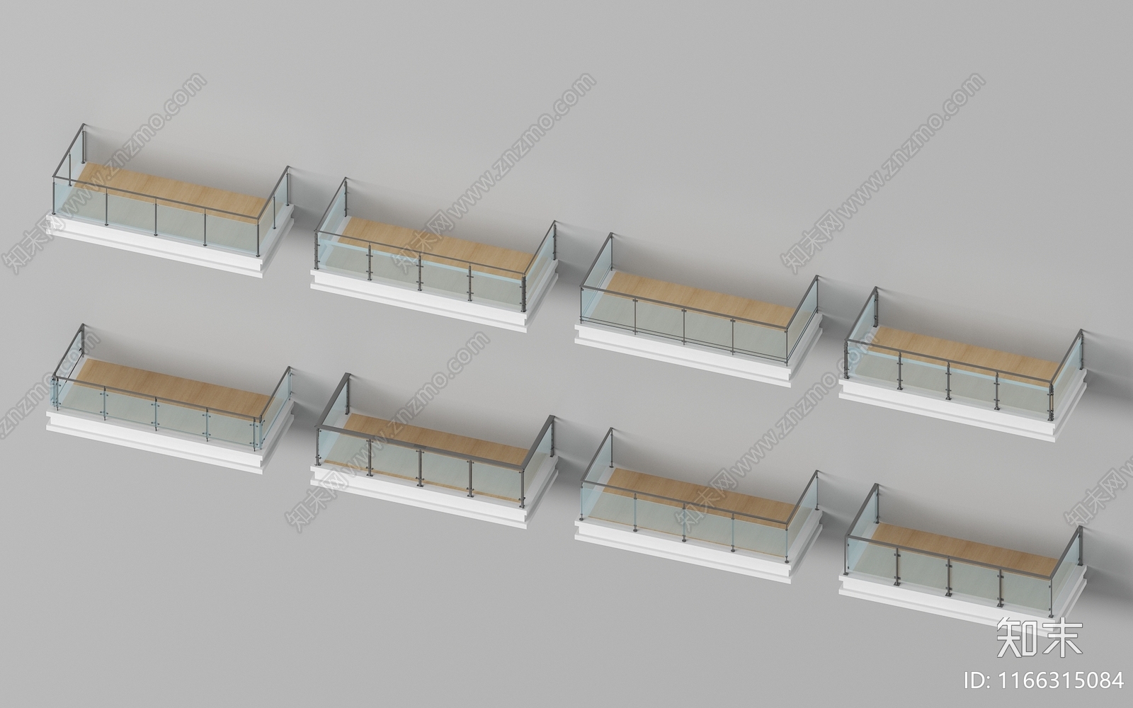 现代阳台3D模型下载【ID:1166315084】