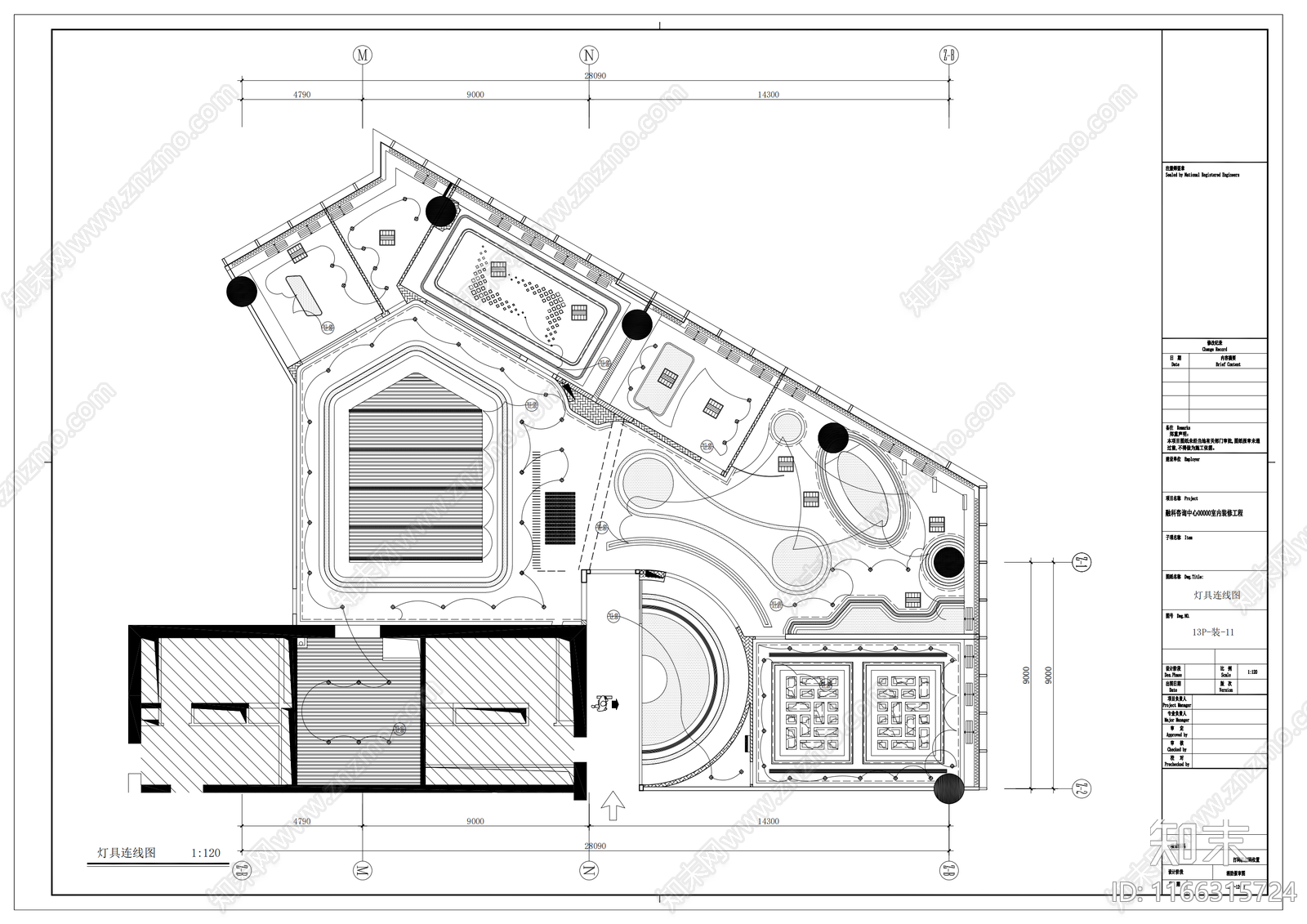 现代整体办公空间cad施工图下载【ID:1166315724】