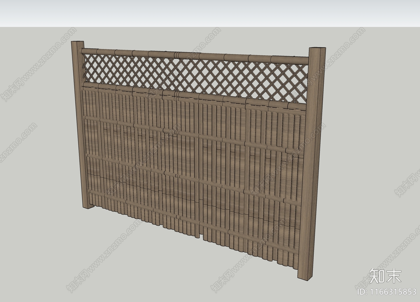 日式栅栏SU模型下载【ID:1166315853】