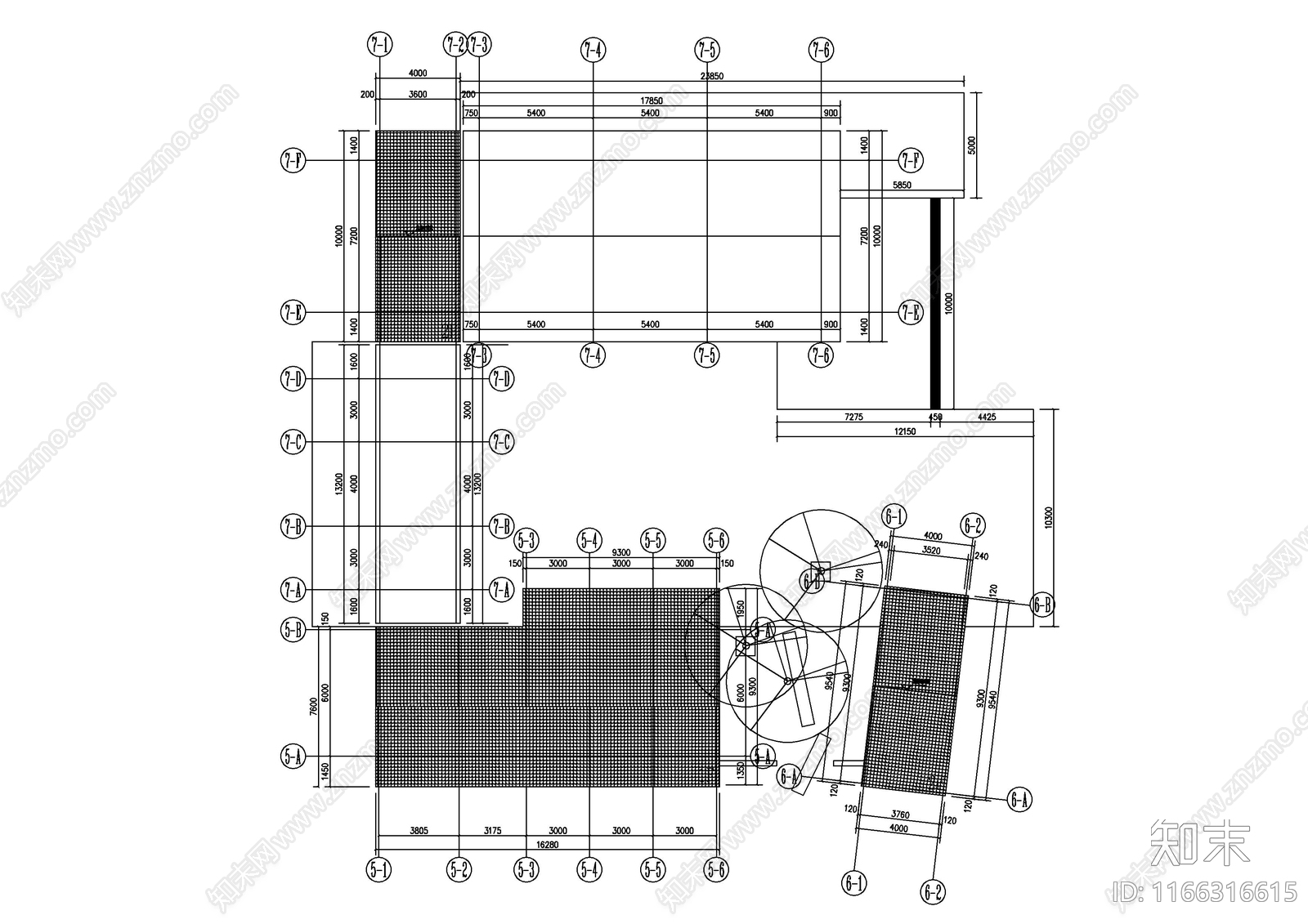 现代民宿建筑cad施工图下载【ID:1166316615】