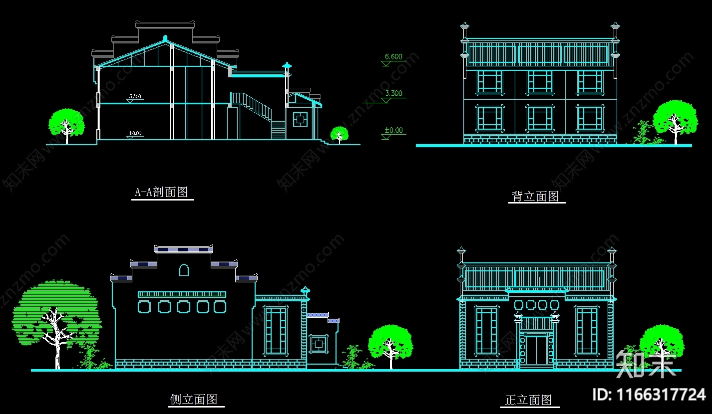 现代酒店建筑cad施工图下载【ID:1166317724】