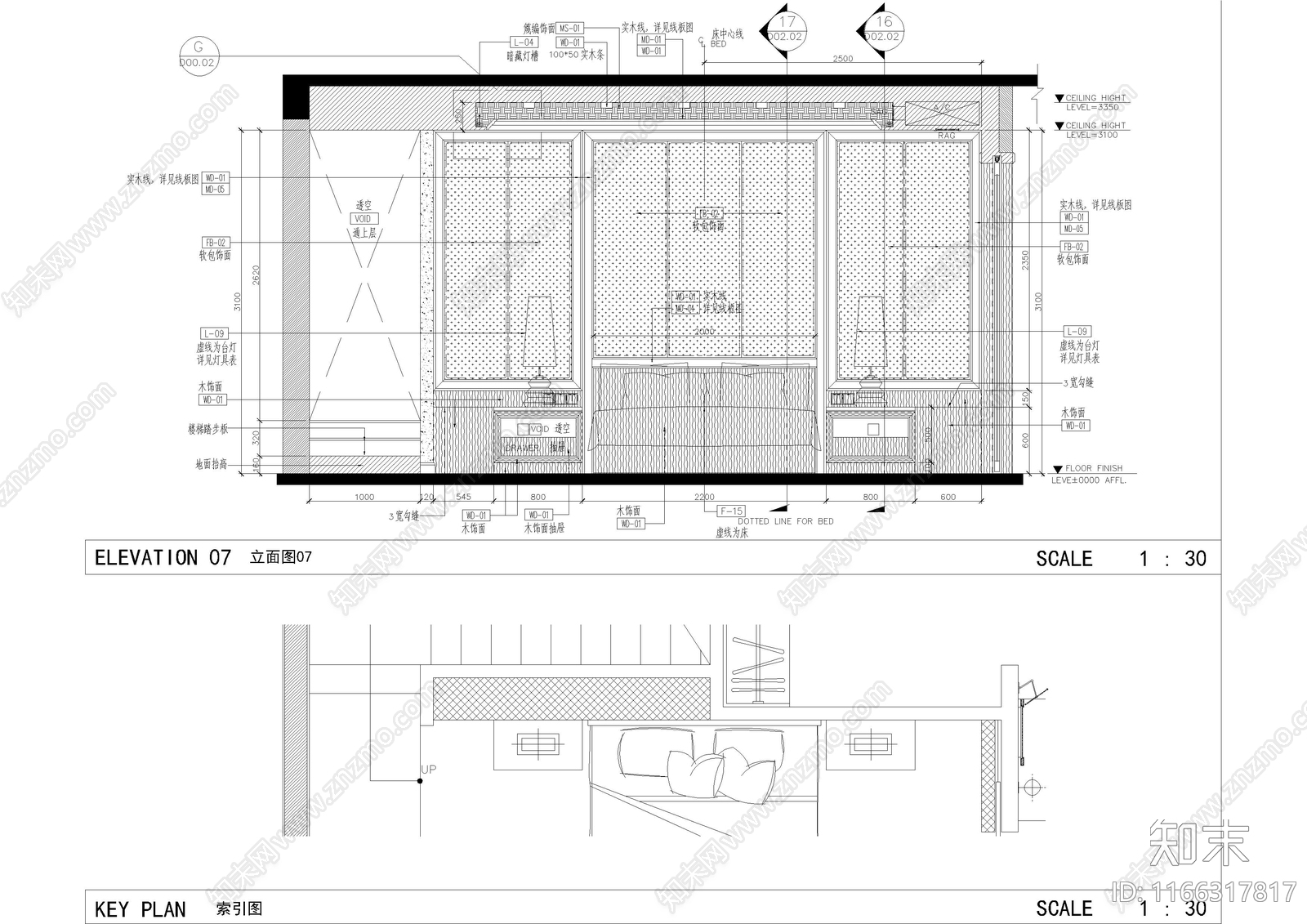 现代酒店cad施工图下载【ID:1166317817】