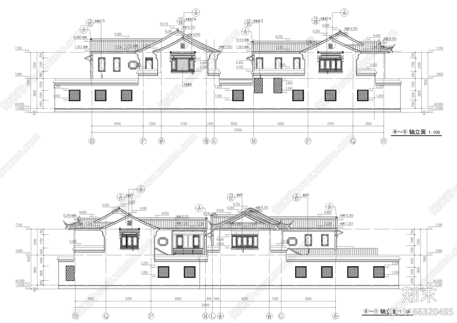 现代古建cad施工图下载【ID:1166320495】