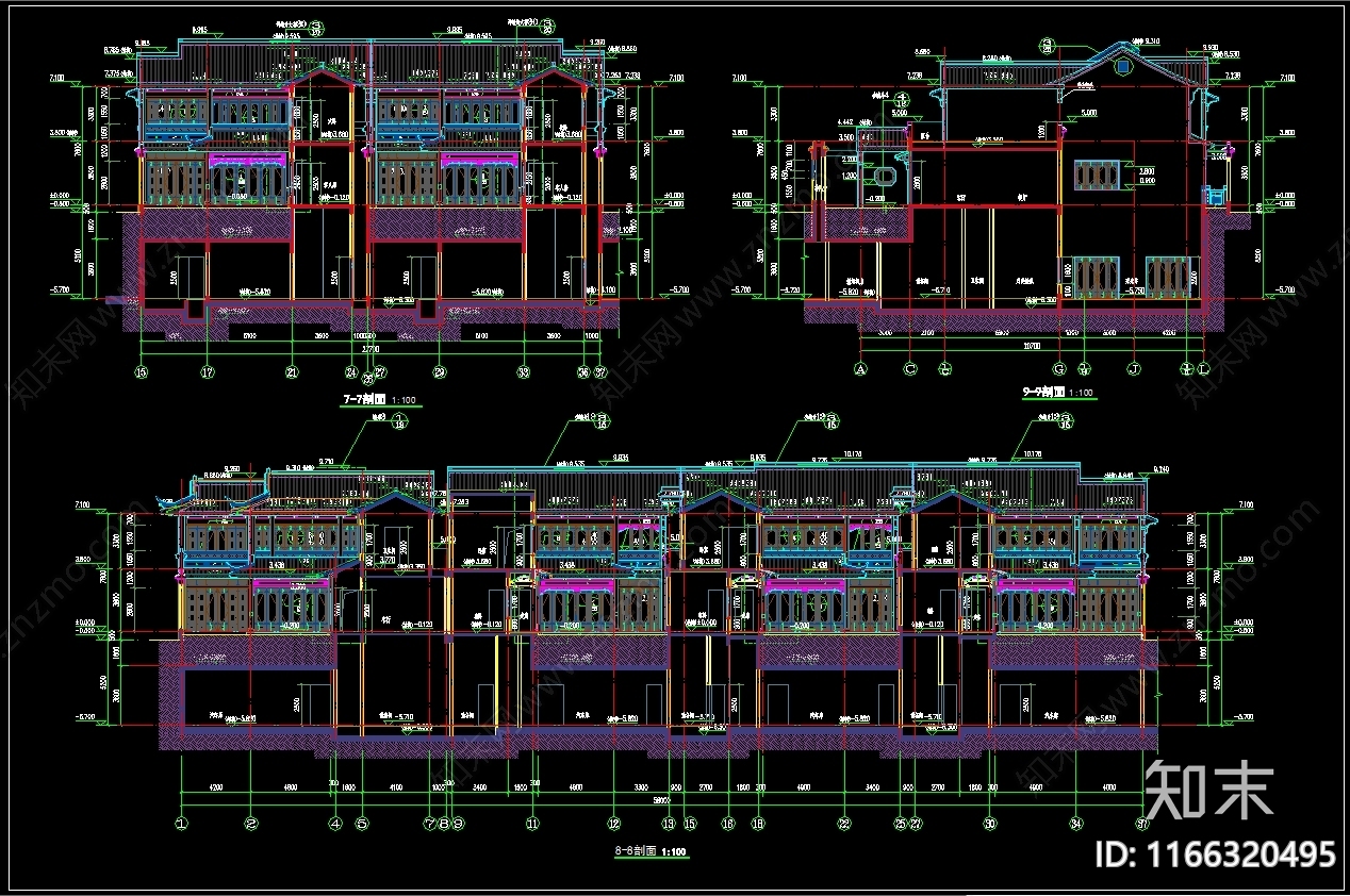 现代古建cad施工图下载【ID:1166320495】