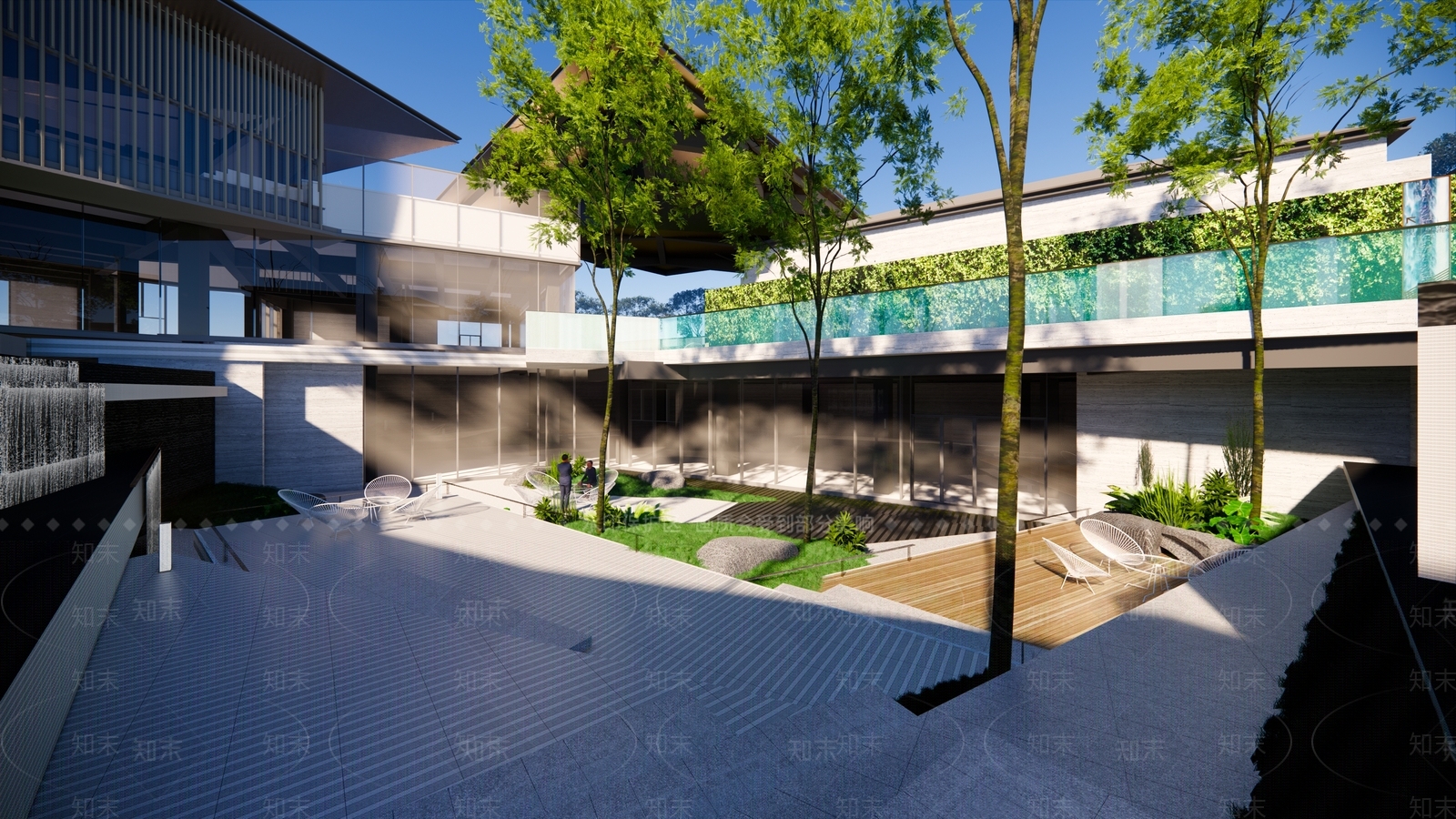新中式酒店建筑SU模型下载【ID:1166321335】