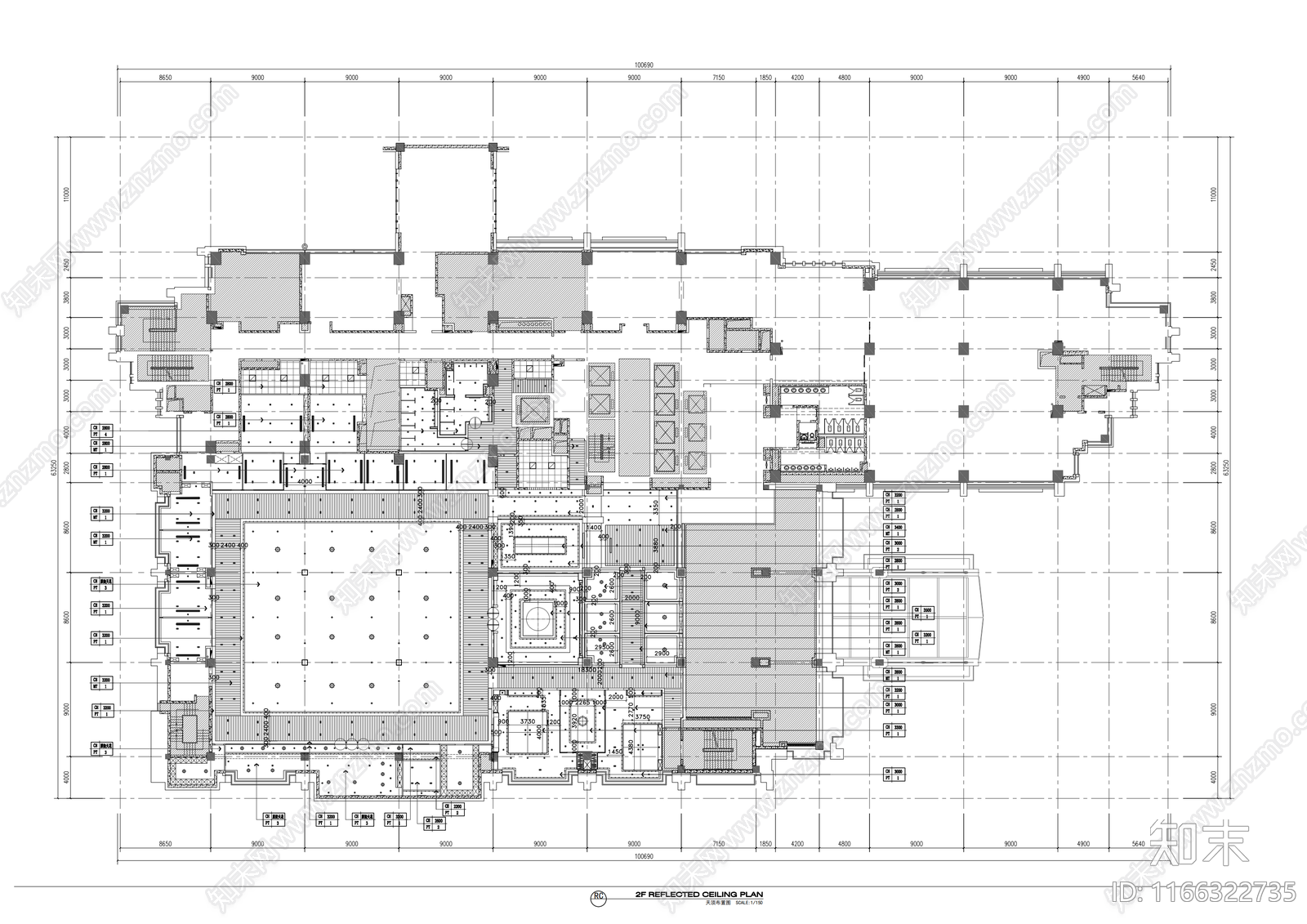 现代整体办公空间cad施工图下载【ID:1166322735】