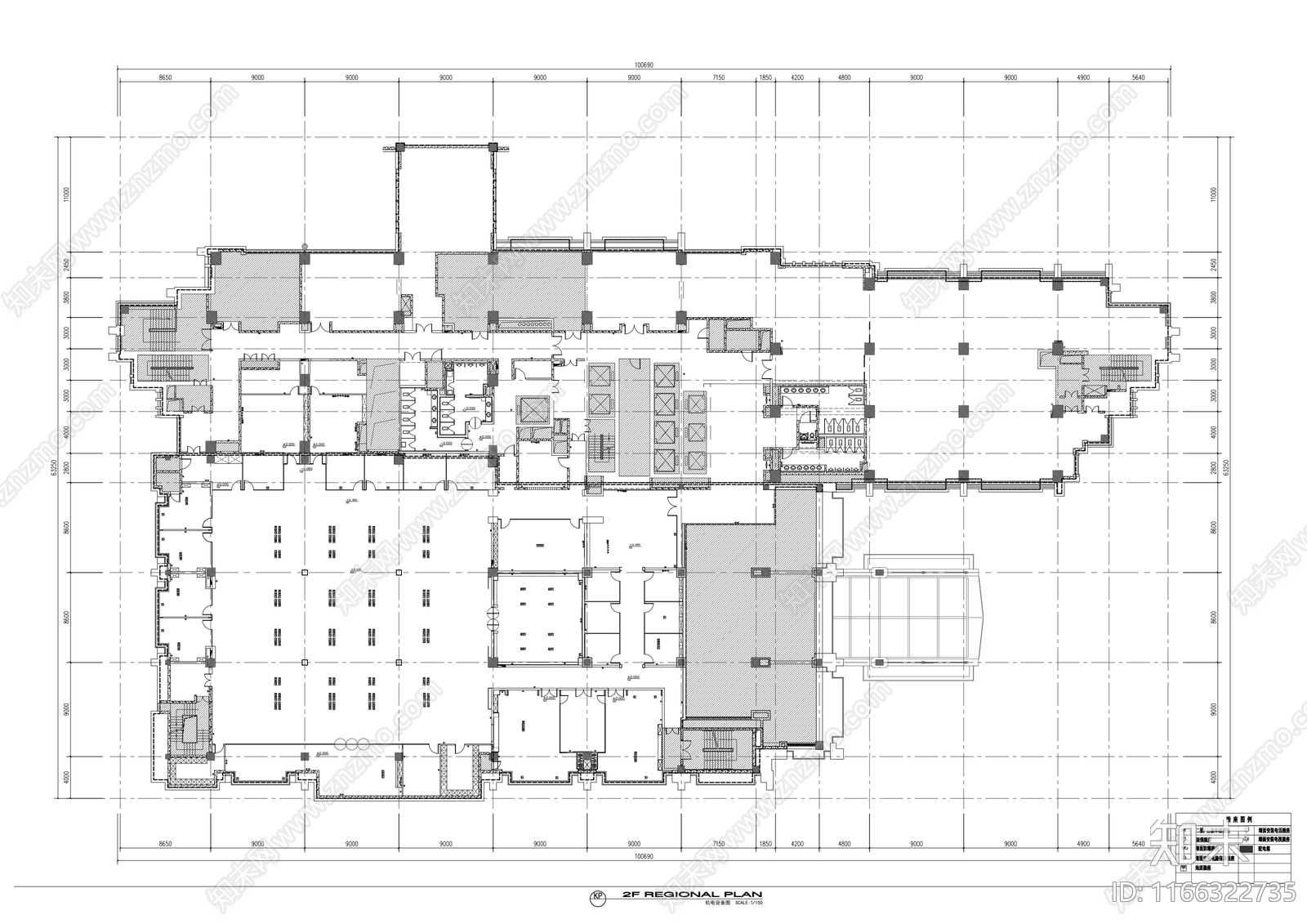 现代整体办公空间cad施工图下载【ID:1166322735】