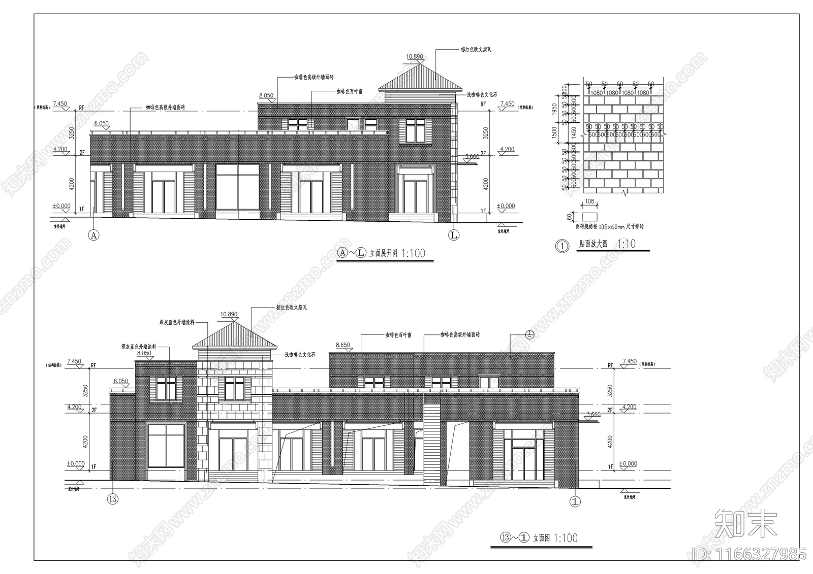 新中式中式商业街cad施工图下载【ID:1166327985】