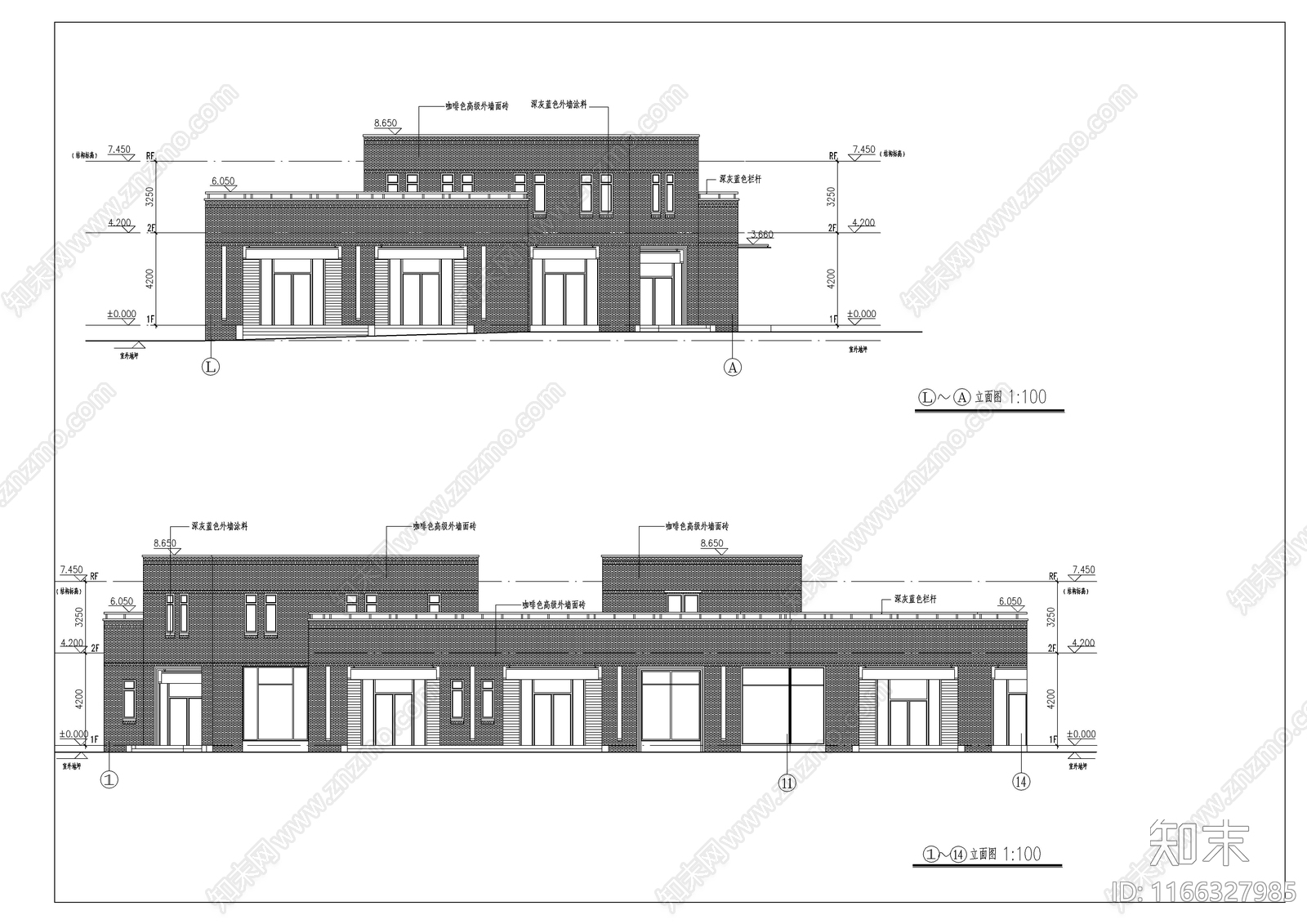新中式中式商业街cad施工图下载【ID:1166327985】