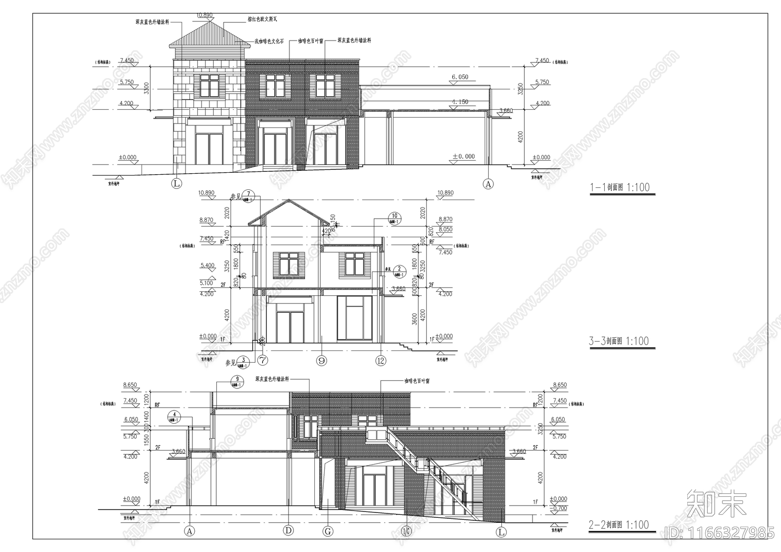 新中式中式商业街cad施工图下载【ID:1166327985】