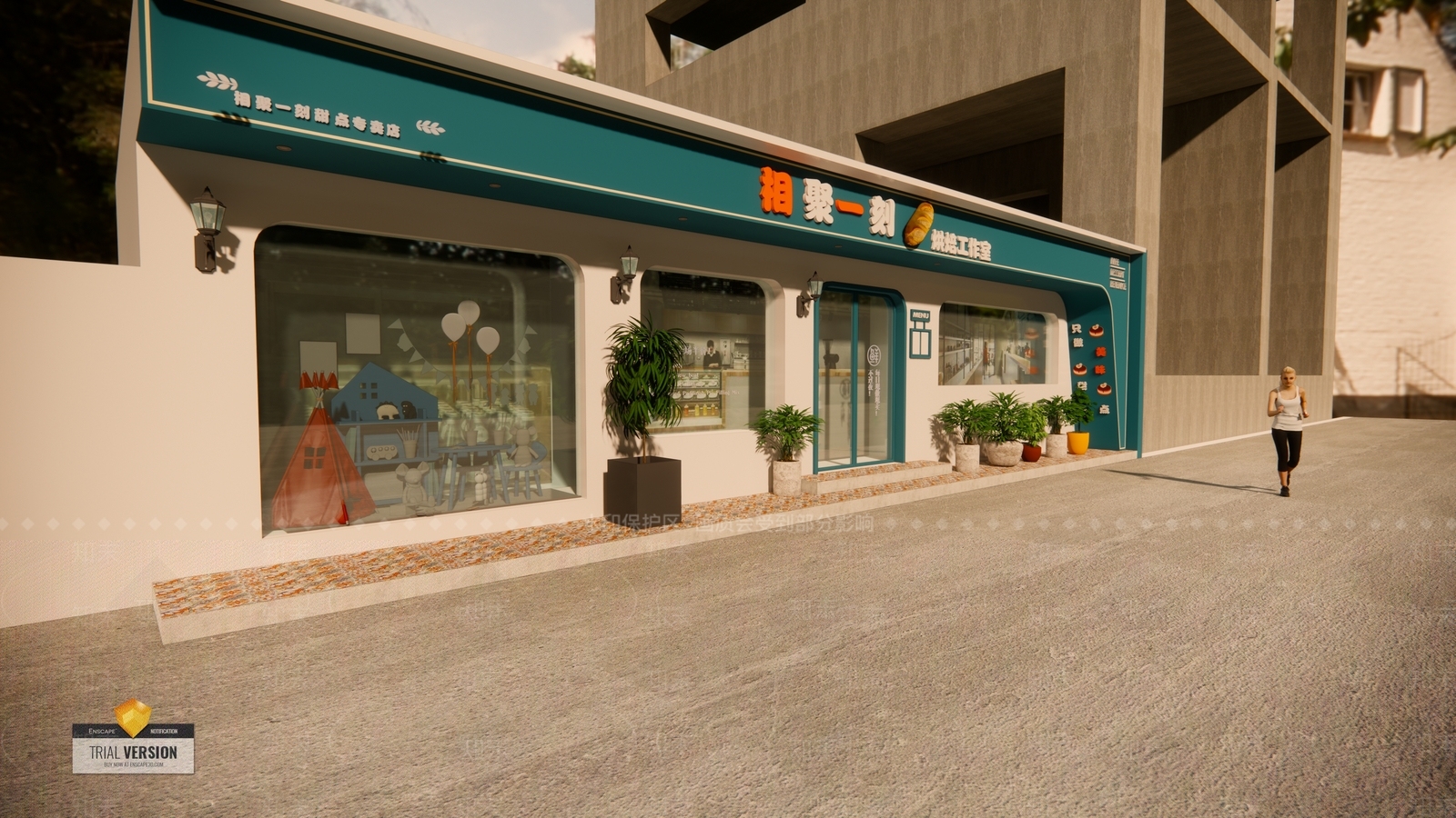 现代甜品面包店SU模型下载【ID:1166378091】