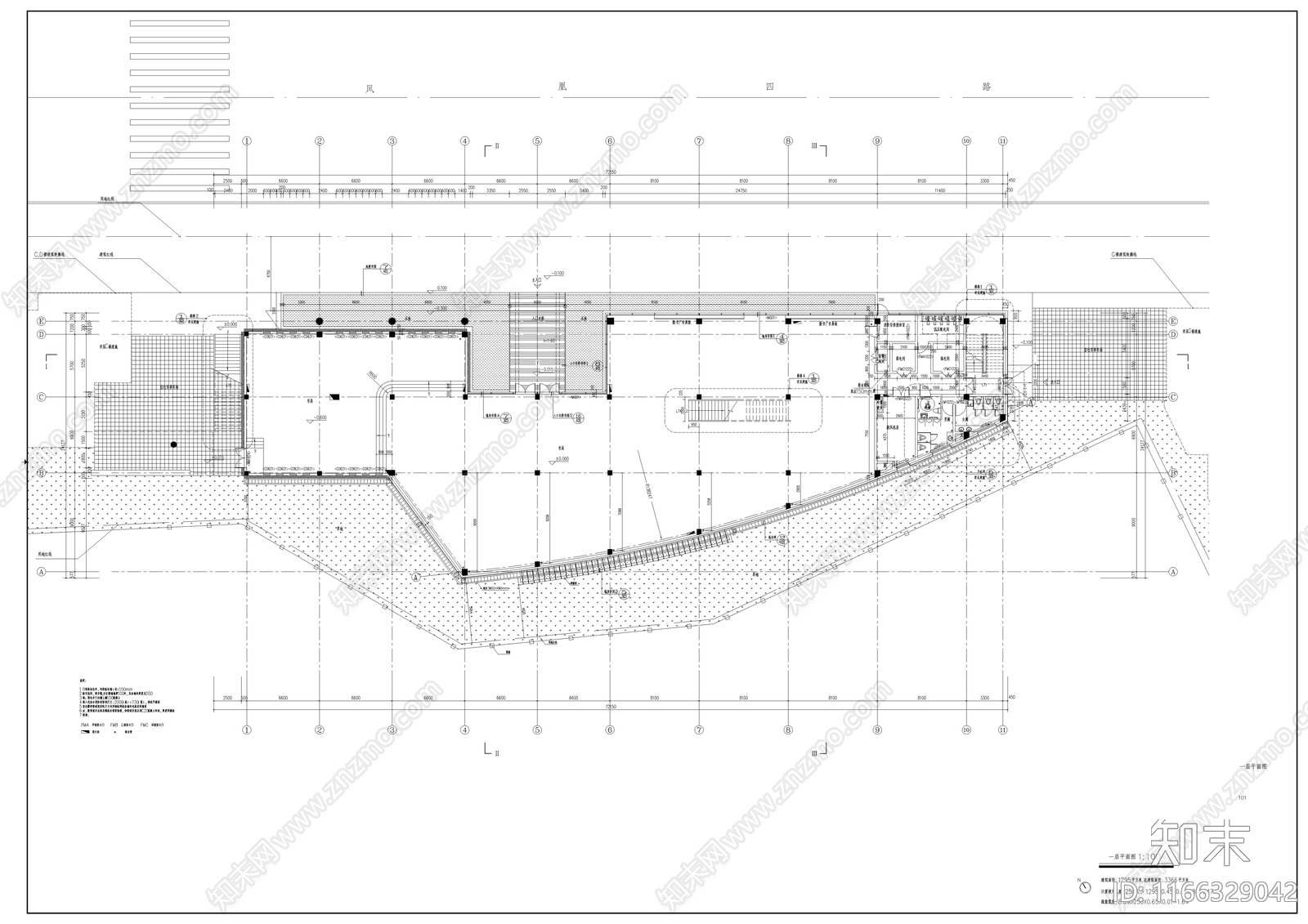 现代办公楼建筑cad施工图下载【ID:1166329042】