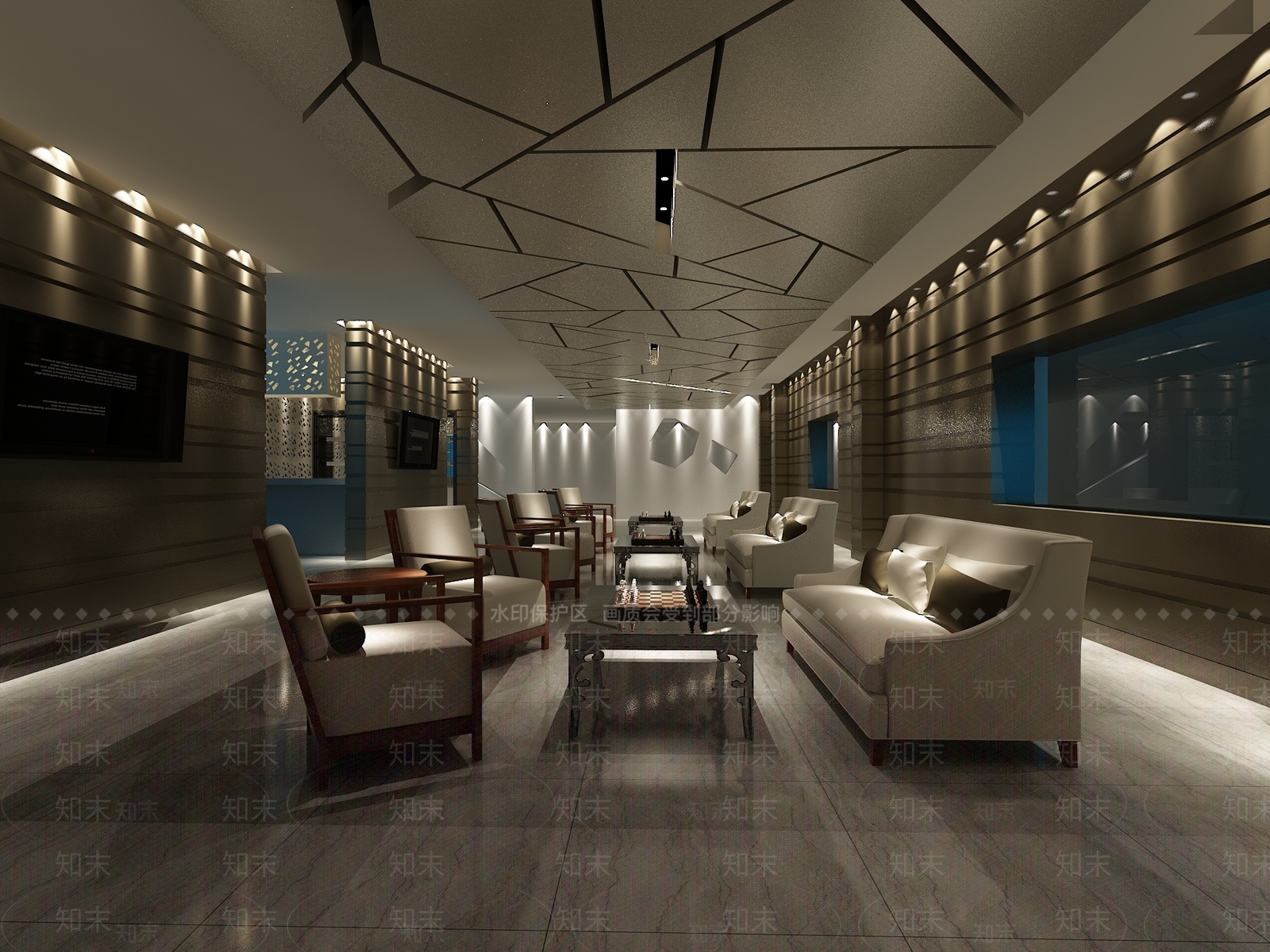 现代接待室3D模型下载【ID:1166332311】