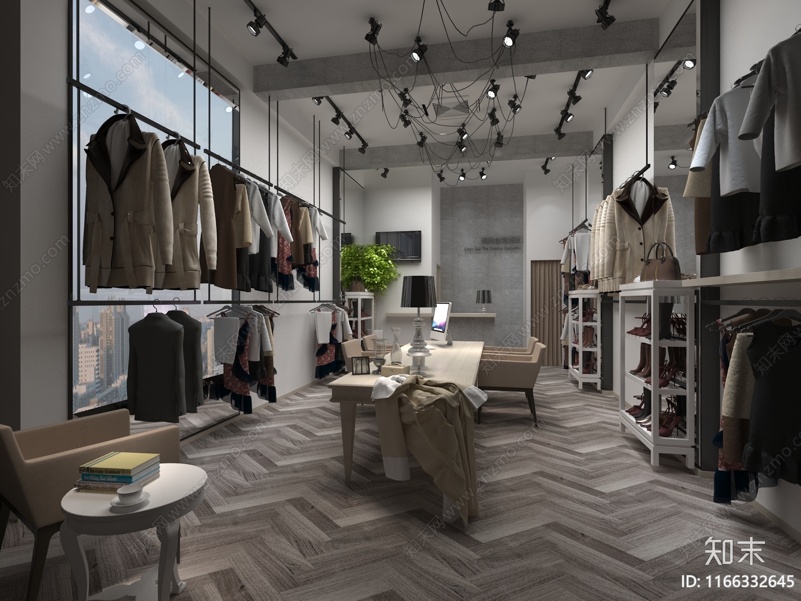 现代服装店3D模型下载【ID:1166332645】