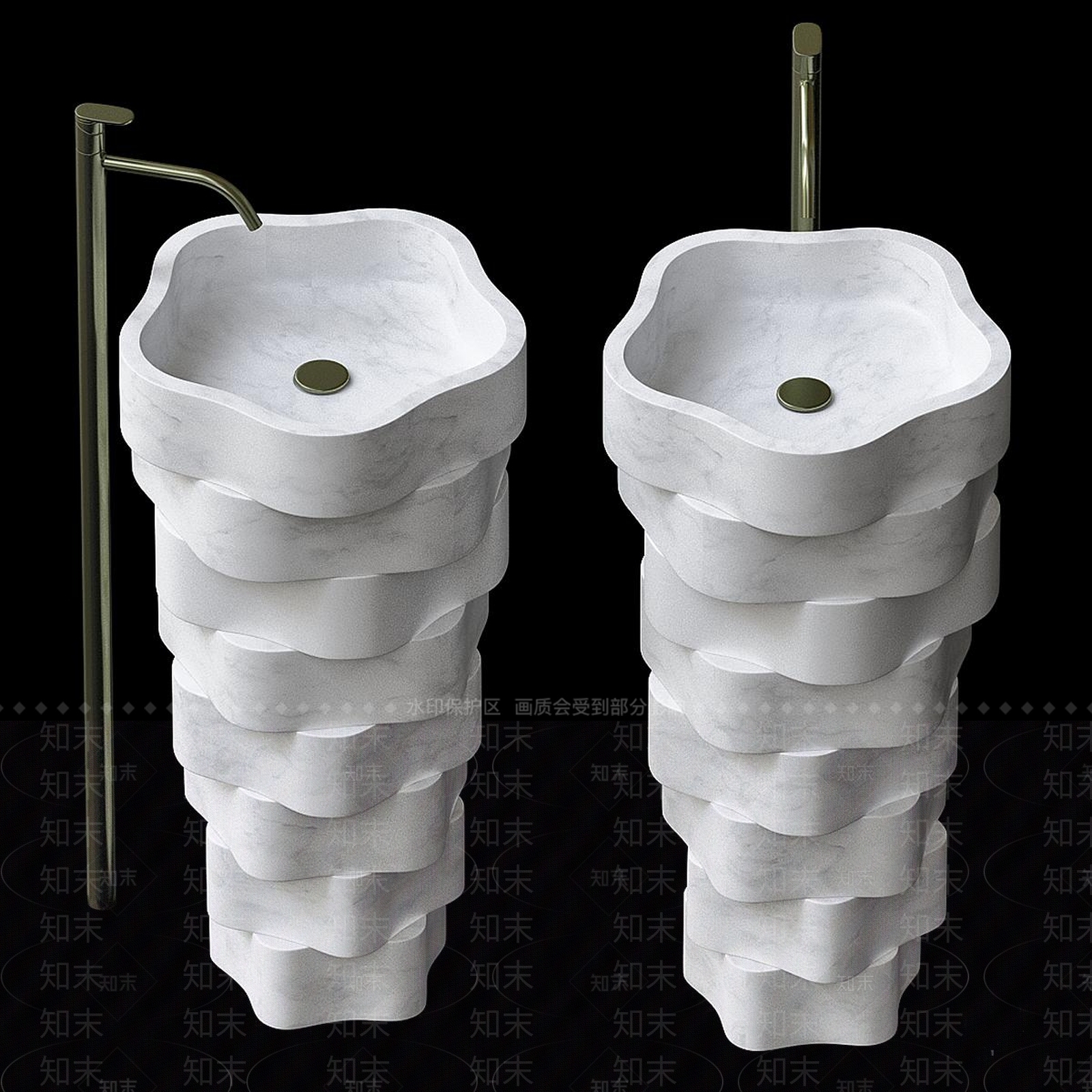 洗手台3D模型下载【ID:1166336542】