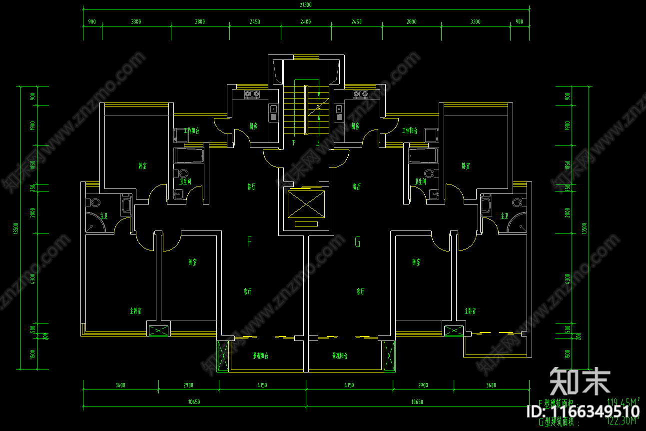 建筑平面图cad施工图下载【ID:1166349510】