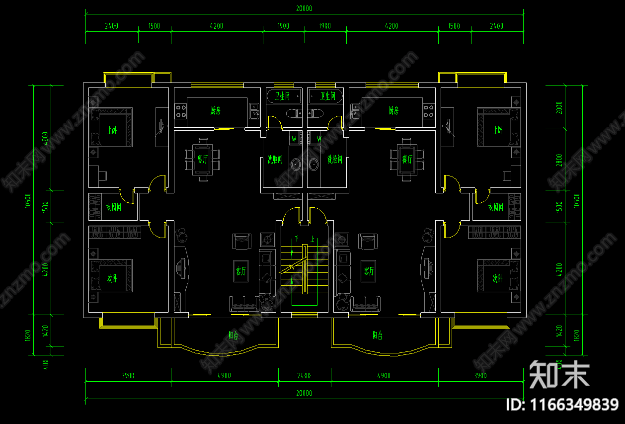 建筑平面图cad施工图下载【ID:1166349839】