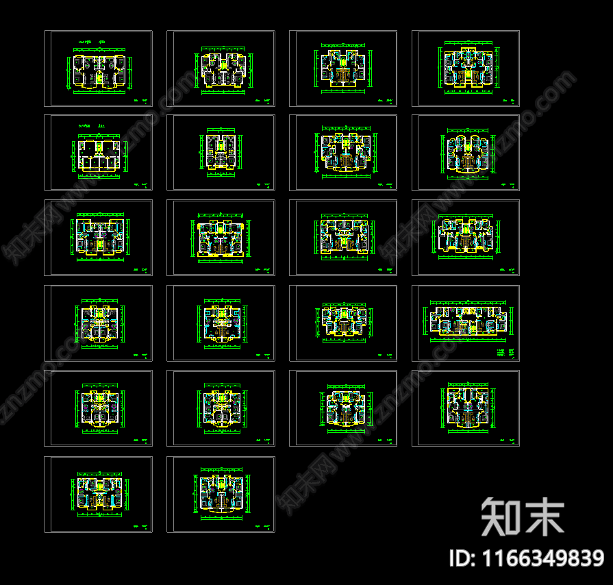 建筑平面图cad施工图下载【ID:1166349839】