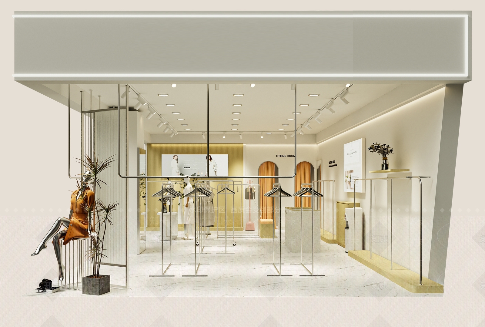 现代服装店3D模型下载【ID:1166354735】