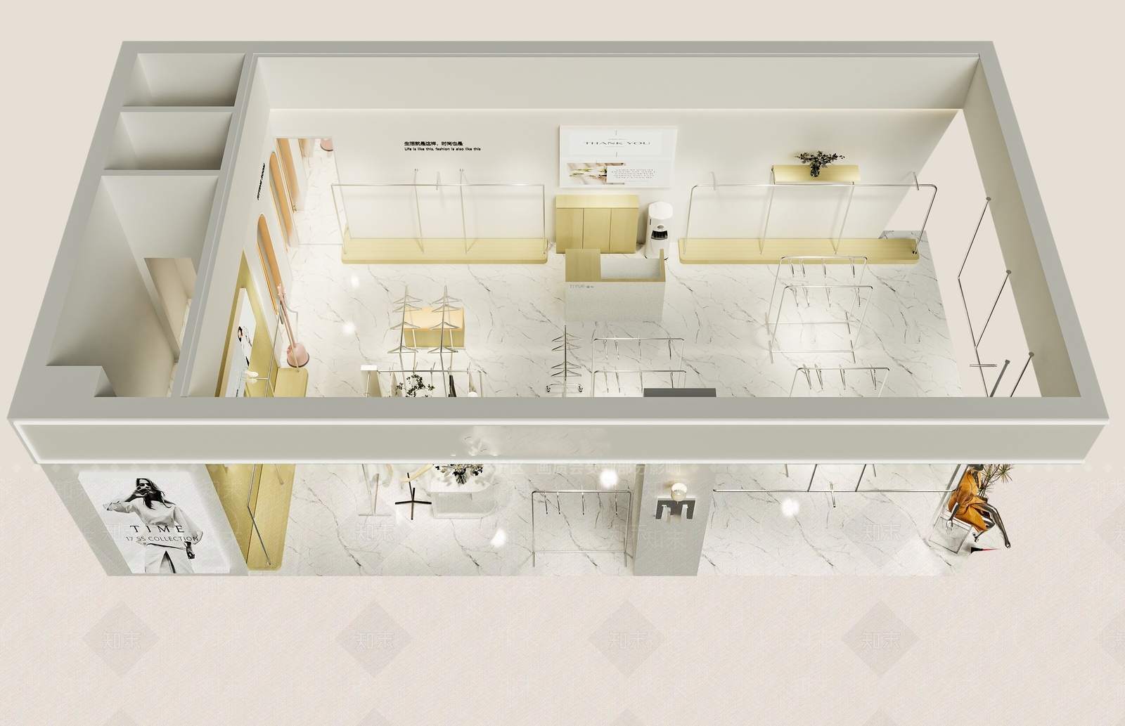 现代服装店3D模型下载【ID:1166354735】