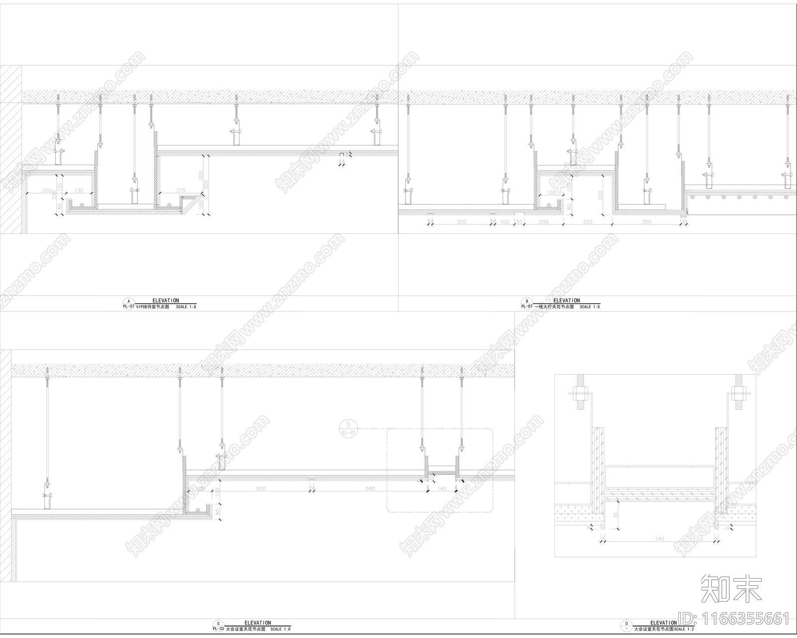 现代整体办公空间cad施工图下载【ID:1166355661】
