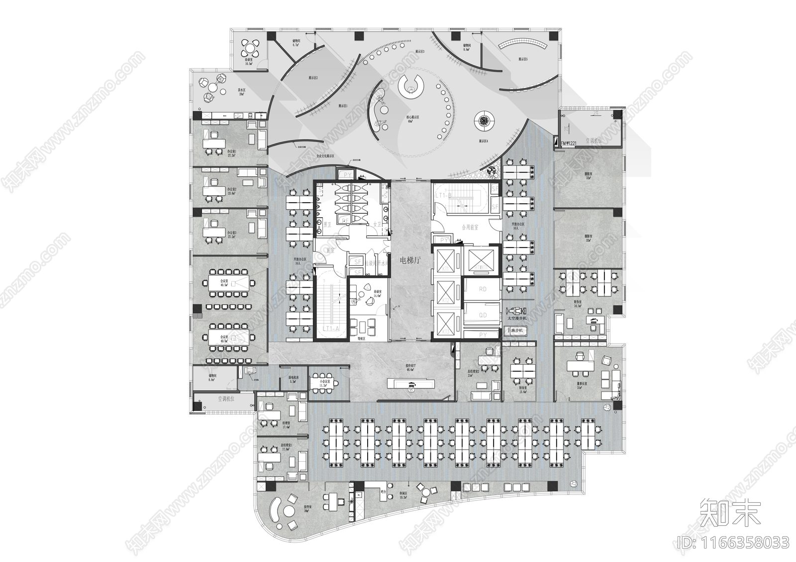 工装平面图施工图下载【ID:1166358033】